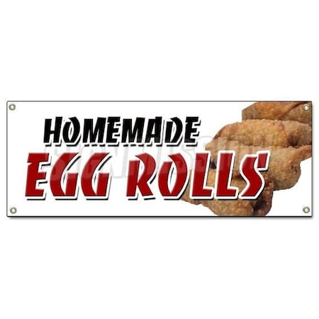 Signmission HOMEMADE EGG ROLLS BANNER SIGN spring chinese freshly ground pork fried B-Homemade Egg Rolls